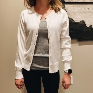 White cardigan